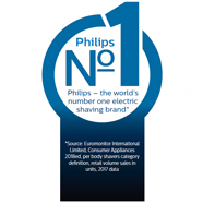 Logotipo de n&uacute;mero 1 de la afeitadora Philips serie 6000